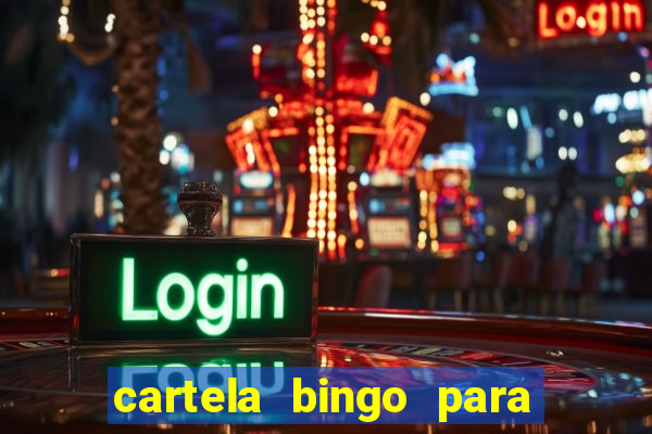 cartela bingo para cha de cozinha imprimir gratis